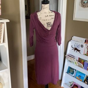 Purple Velvet Brand Dress Cowl Neck Cotton Spandex Blend sz Medium